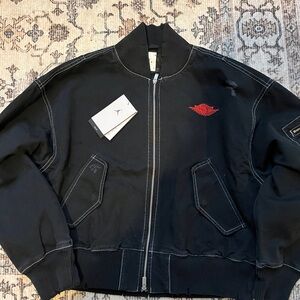 Jordan Black Bomber Jacket with Red Logo